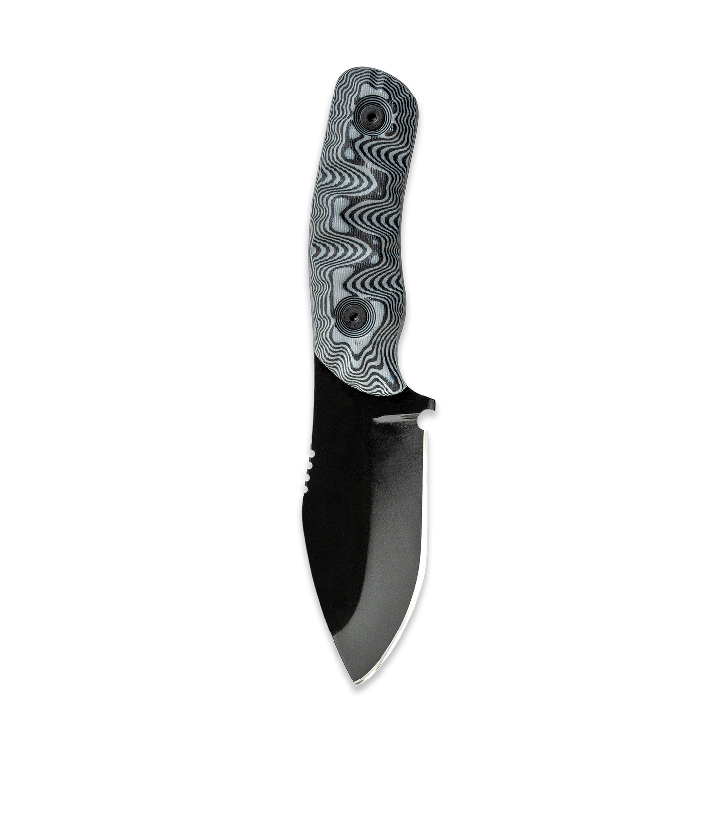 DMO Fixed-Blade Knife: The Scar (Black Blade with Black/Gray Handle)