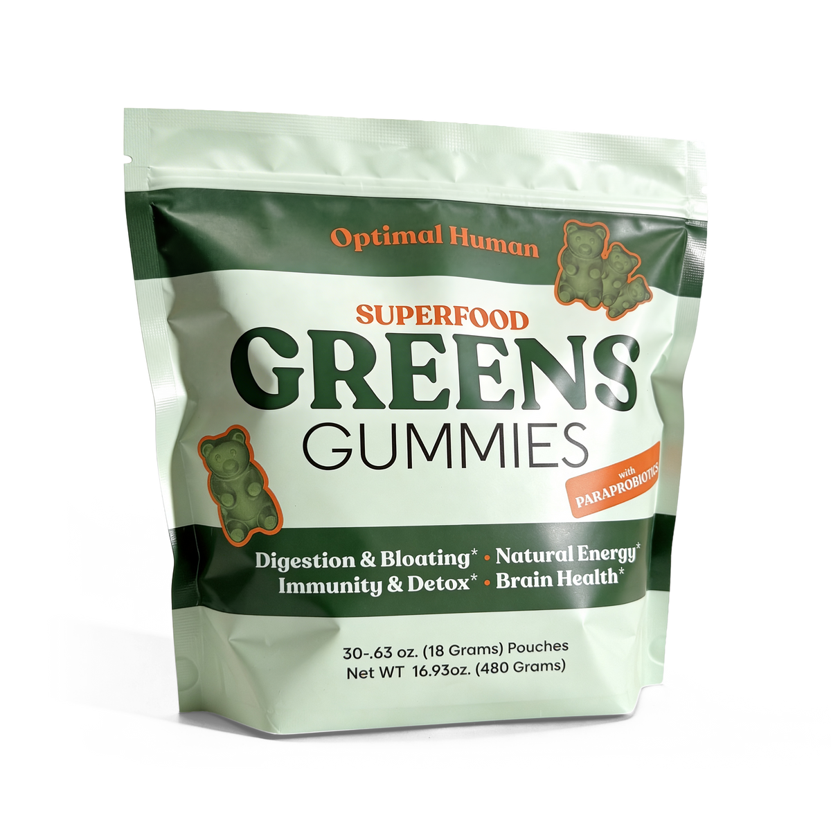 Optimal Human - Superfood Greens Gummies (30 Day Supply)