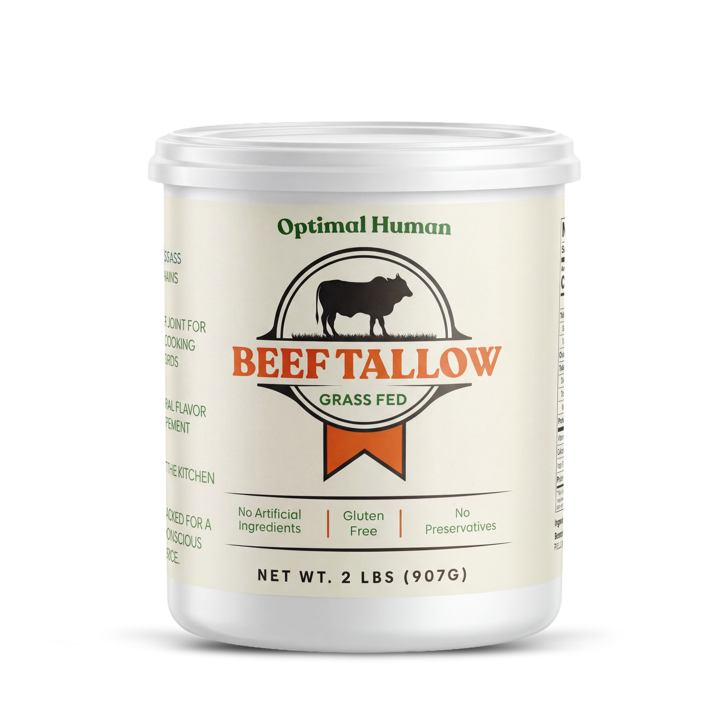 Pure Grass-Fed Beef Tallow