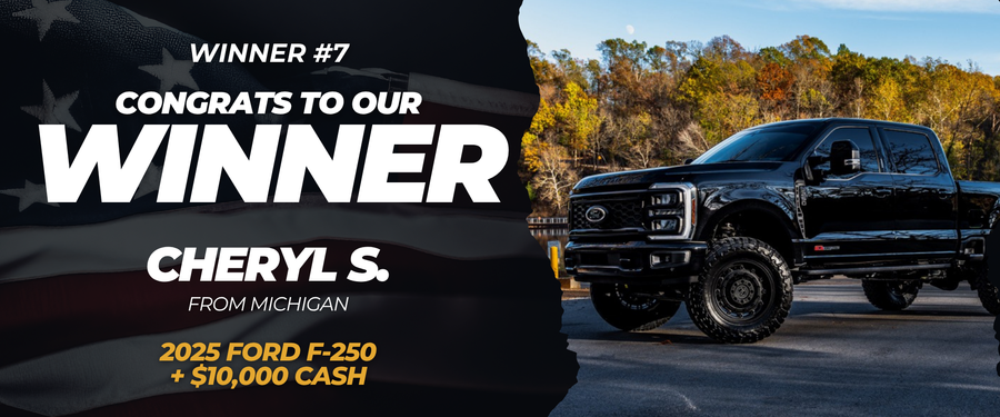 Cheryl S. from Michigan won 2025 Ford F-250 + $10,000 Cash