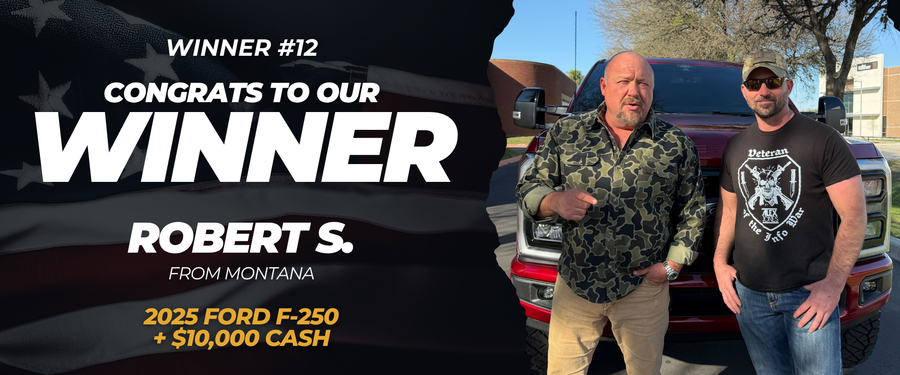 Robert S. from Montana won 2025 Ford F-250 + $10,000 Cash