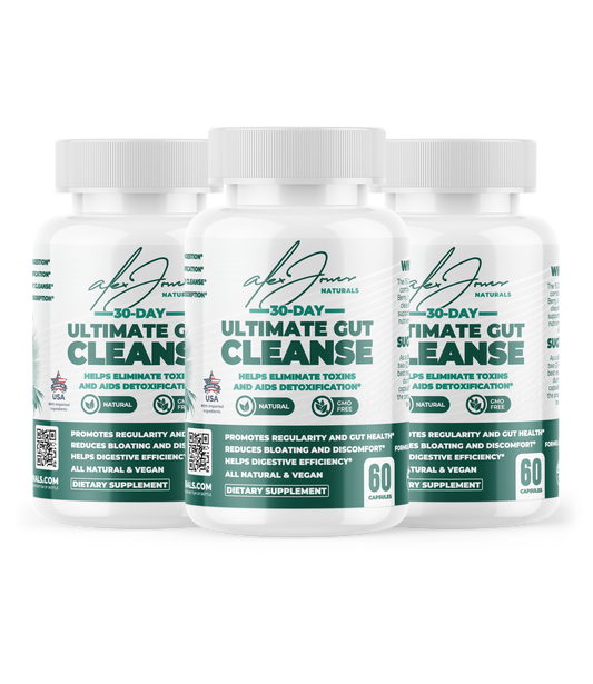 (3-Pack) 30-Day Ultimate Gut Cleanse with Psyllium Husk, Acai Berry, & More