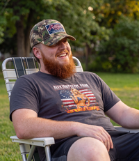 America "Land of the Free" Camo Patch Hat