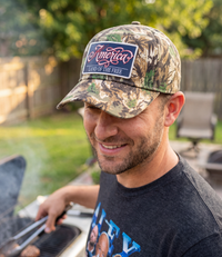 America "Land of the Free" Camo Patch Hat