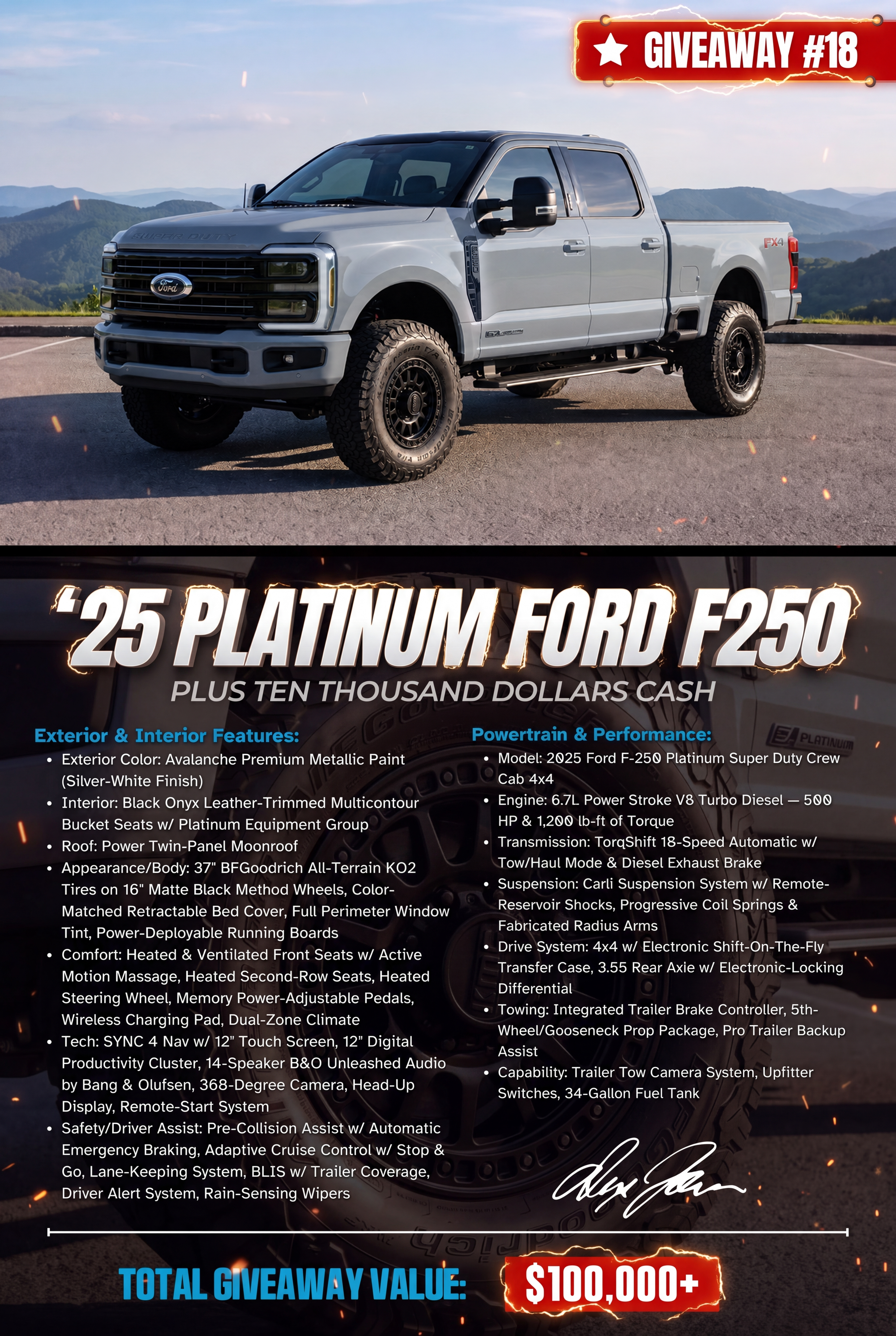 2025 Platinum Ford F-250 — Full Specs