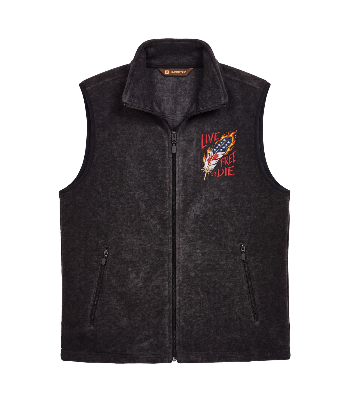 Live Free Or Die Full-Zip Fleece Vest